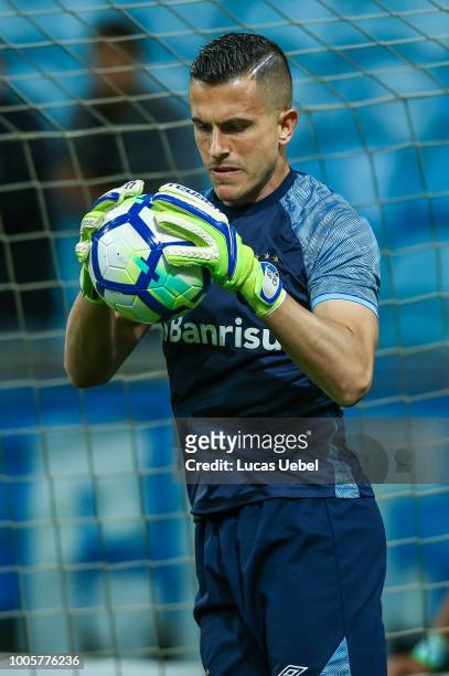 Marcelo Grohe, goalkeeper of Gremio before the match Gremio v Sao Paulo as part of Brasileirao Series A 2018, at Arena do Gremio on July 26 in Porto...