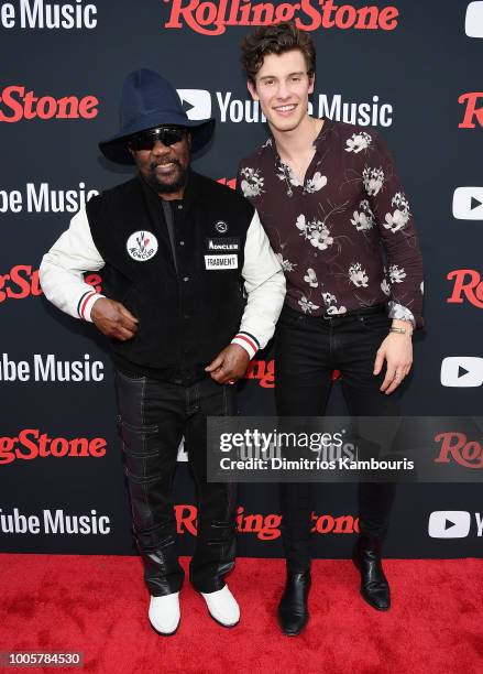 Toots Hibbert and Shawn Mendes attend The Rolling Stone Relaunch on July 26, 2018 in New York City.