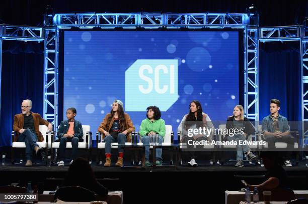 Host and executive producer, Adam Savage, cast members Cannan Huey-You, Rachel Pizzolato, Elijah Horland, Valerie Castillo, Allie Weber and Jesse...