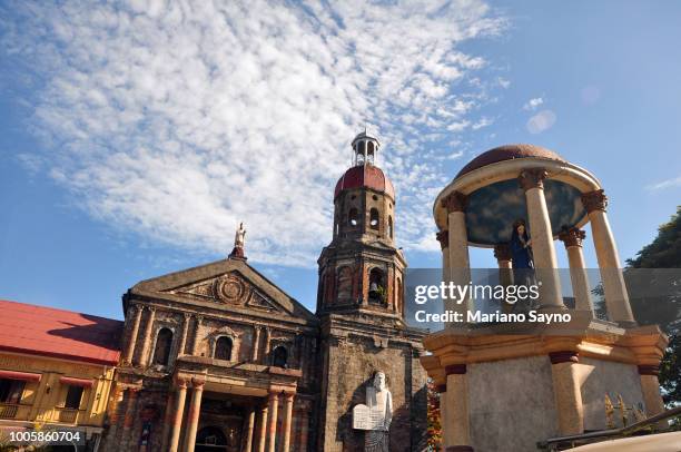 low angle view in front of a church - old manila foto e immagini stock