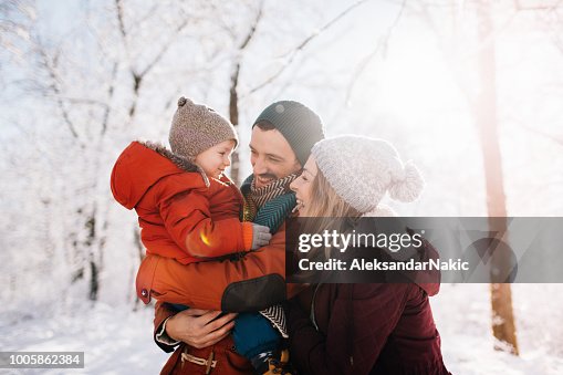 Winter familie portret Winter familie portret