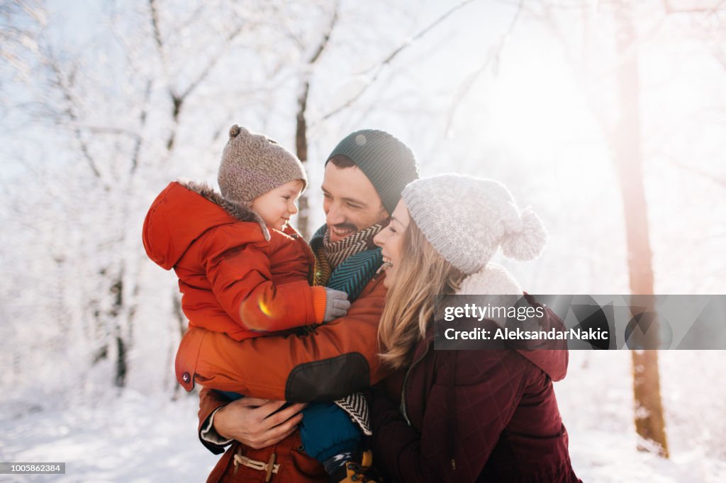 Winter family portrait