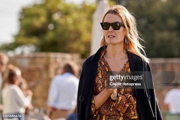 Marta Ortega attends during CSI Casas Novas Horse Jumping Competition on July 20, 2018 in A Coruna, Spain.