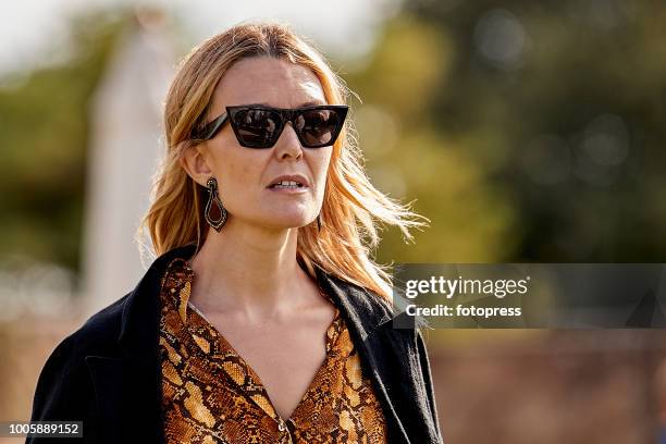 Marta Ortega attends during CSI Casas Novas Horse Jumping Competition on July 20, 2018 in A Coruna, Spain.