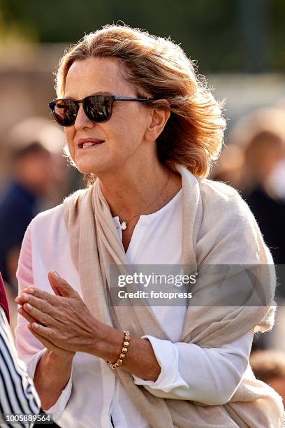 Flora Perez attends during CSI Casas Novas Horse Jumping Competition on July 20, 2018 in A Coruna, Spain.