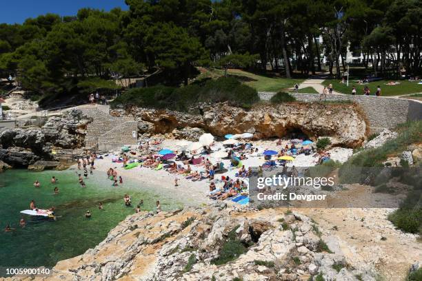 hawaii beach in pula, croatia - pula stock-fotos und bilder