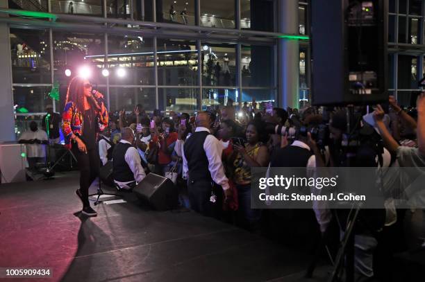 Lyte performs during the 2018 Cincinnati Music Festival Throwback Thursday "Party With A Purpose" at Paul Brown Stadium on July 26, 2018 in...