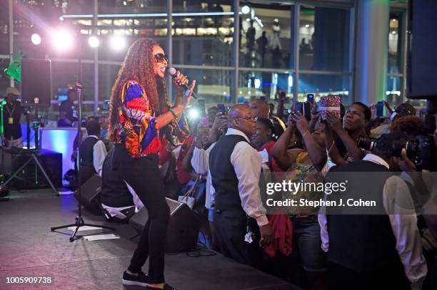 Lyte performs during the 2018 Cincinnati Music Festival Throwback Thursday "Party With A Purpose" at Paul Brown Stadium on July 26, 2018 in...