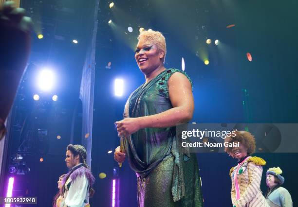 Peppermint performs during the opening night curtain call of "Head Over Heels" on Broadway at Hudson Theatre on July 26, 2018 in New York City.