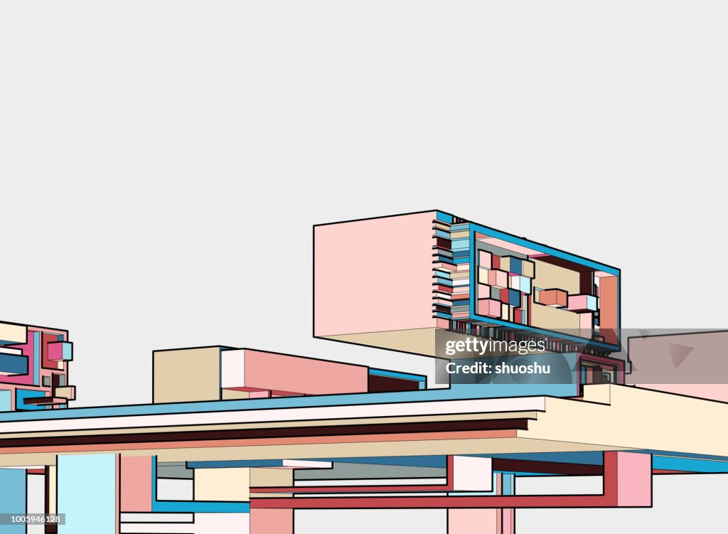 Concept Design Pattern Modern Building Concept Design Pattern High-Res Vector Graphic - Getty ...
