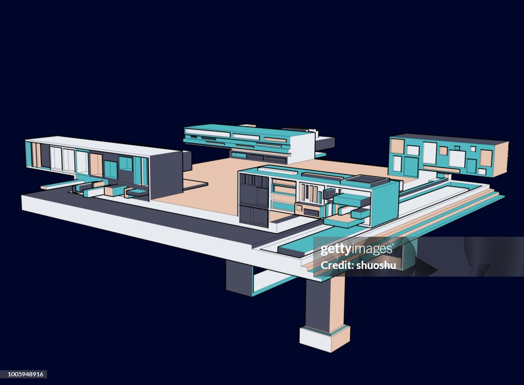 Concept Design Pattern Modern Building Concept Design Pattern High-Res Vector Graphic - Getty ...