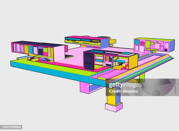 modern building concept design pattern - office window background stock illustrations