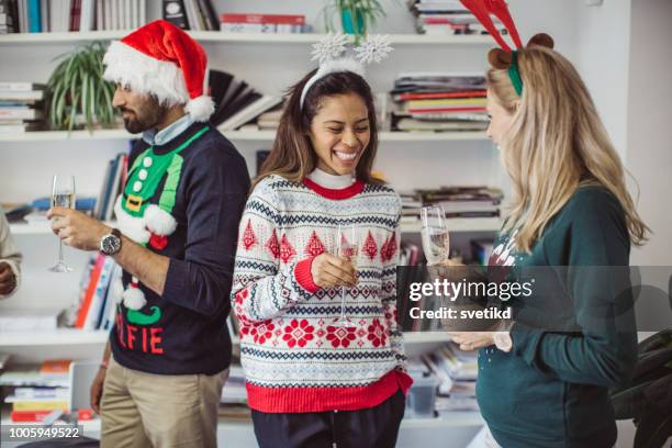 ugly sweater day in office - ugly black women stock pictures, royalty-free photos & images