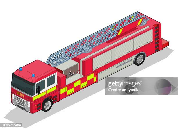 fire engine - toy truck stock illustrations