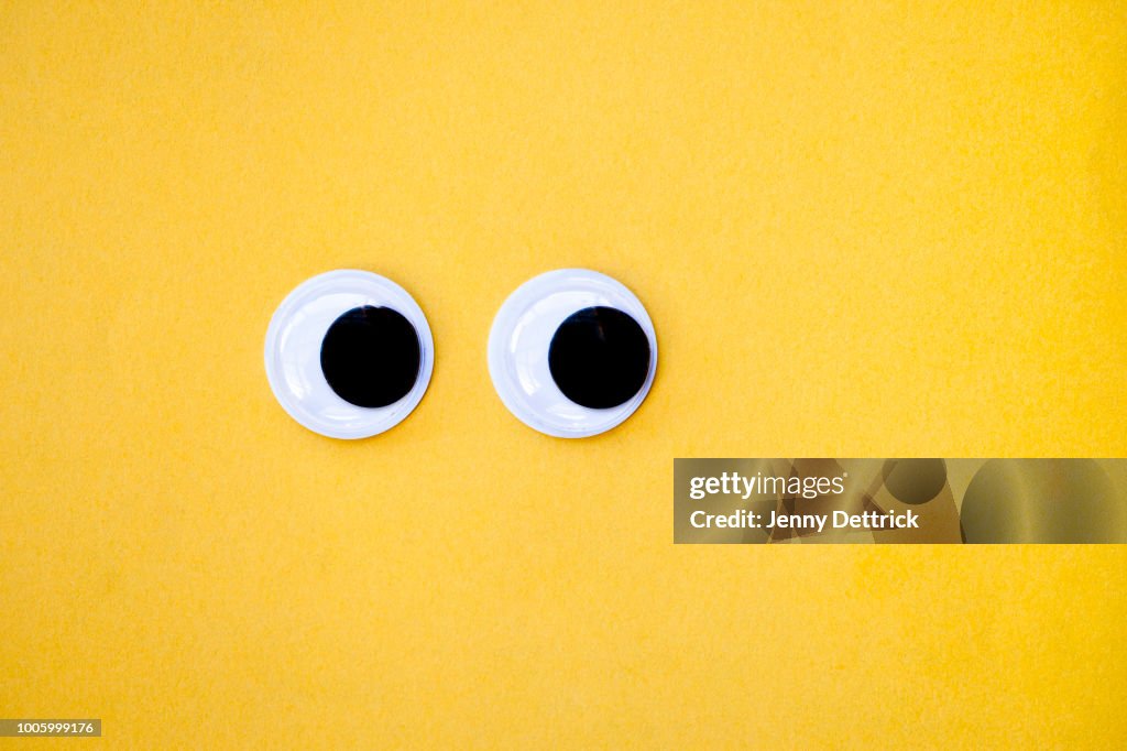 Googly eyes on yellow