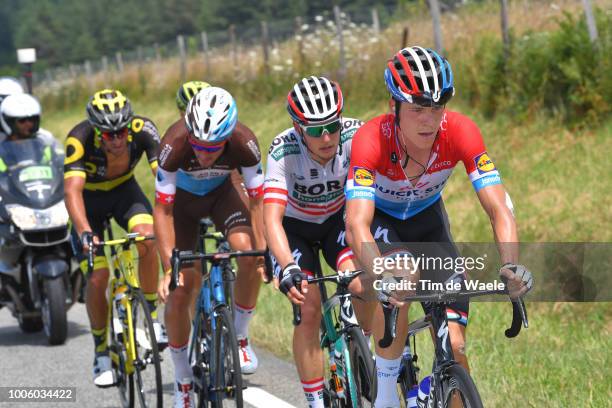 Bob Jungels of Luxembourg and Team Quick-Step Floors / Lukas Postlberger of Austria and Team Bora Hansgrohe / Silvan Dillier of Switzerland and Team...