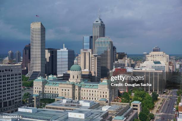 indianapolis city skyline - indianapolis skyline stock pictures, royalty-free photos & images