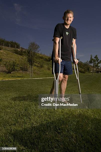 Cyclist Floyd Landis poses at a portrait session for the USA Today in Los Angeles, CA on September 30, 2006.