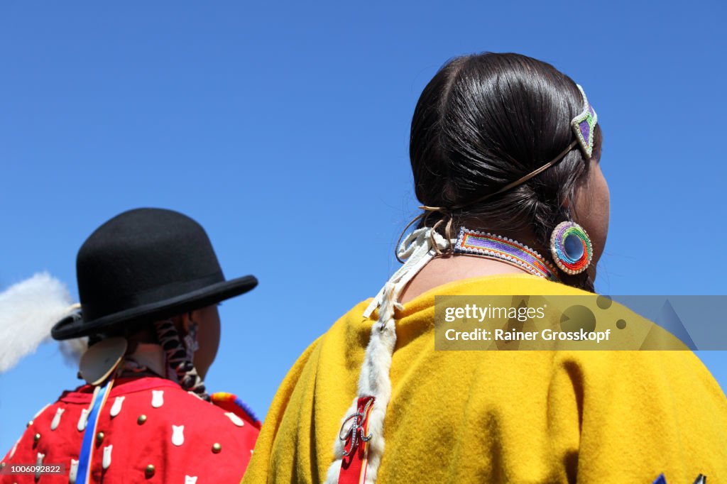 Indian dancers at Plains Indian Museum Pow-wow