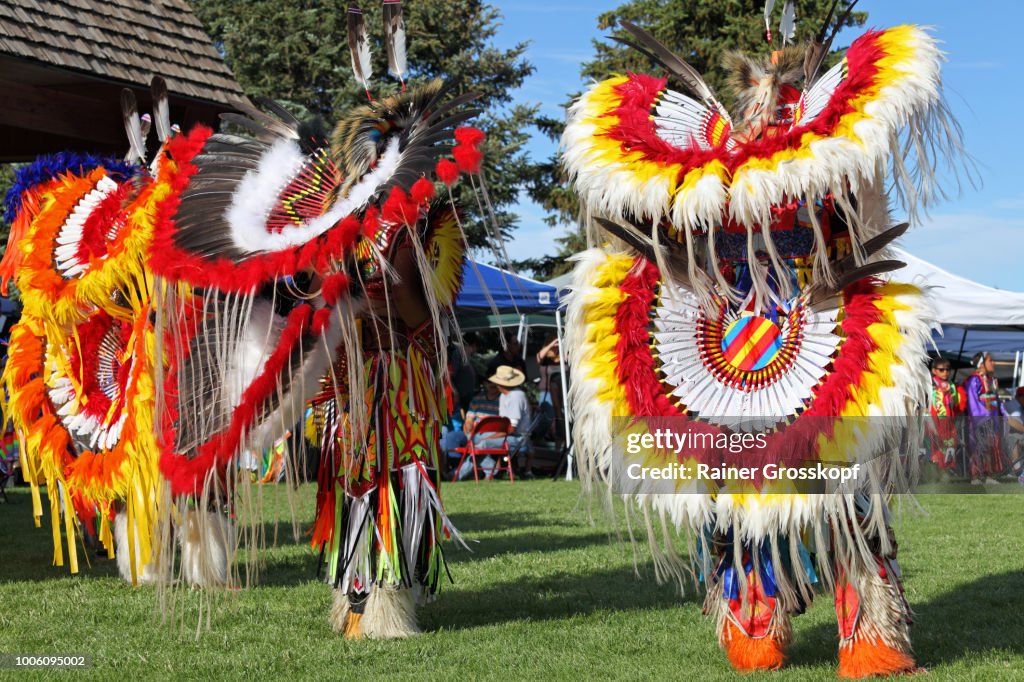 Indian dancers at Plains Indian Museum Pow-wow