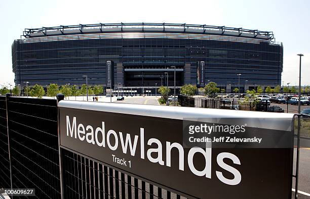 The New Meadowlands Stadium is seen on May 25, 2010 in East Rutherford, New Jersey. The NFL has annouced that the 2014 Super Bowl will be played in...