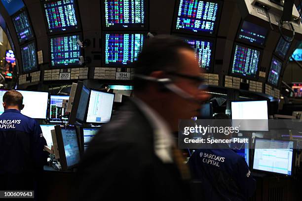 Traders work on the floor of the New York Stock Exchange on May 25, 2010 in New York City. After significant morning losses, the Dow Jones industrial...