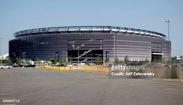 The New Meadowlands Stadium is seen on May 25, 2010 in East Rutherford, New Jersey. The NFL has annouced that the 2014 Super Bowl will be played in...