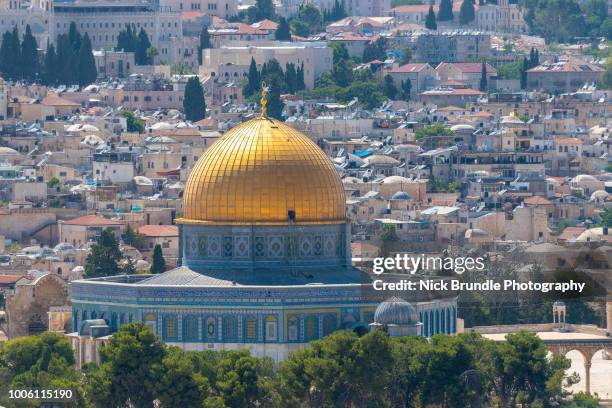 the dome of the rock, jerusalem, israel - al aqsa fotografías e imágenes de stock
