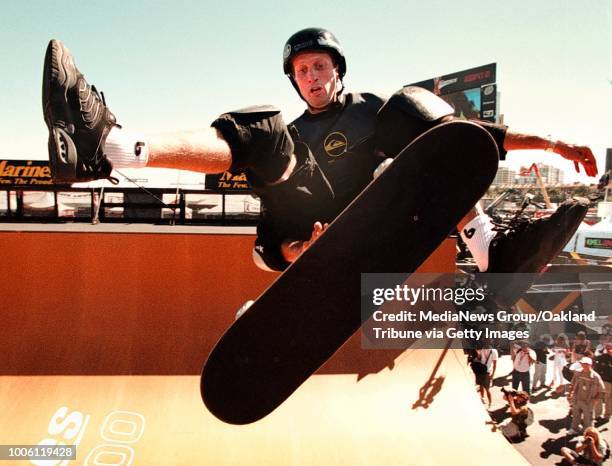 Skateboarding legend Tony Hawk got back to the half-pipe and wowed the crowd at the X-Games on the Embarcadero in San Francisco.