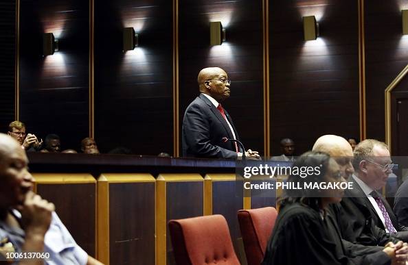 Former South African President Jacob Zuma Stands In The Dock Of The former-south-african-president-jacob-zuma-stands-in-the-dock-of-the