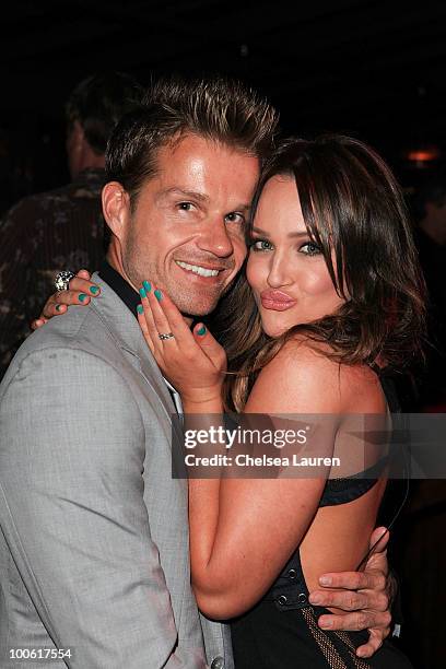 Dancers Louis Van Amstel and Lacey Schwimmer attend the birthday celebration for Edyta Sliwinska at XIV on May 24, 2010 in West Hollywood, California.