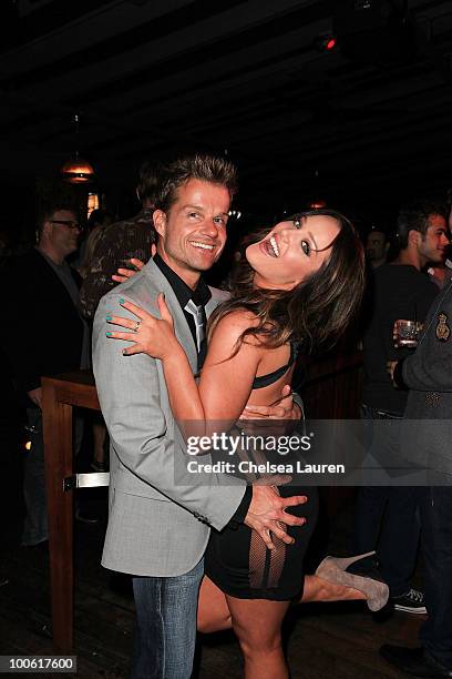 Dancers Louis Van Amstel and Lacey Schwimmer attend the birthday celebration for Edyta Sliwinska at XIV on May 24, 2010 in West Hollywood, California.