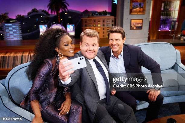 The Late Late Show with James Corden airing Tuesday, July 24 with guests Angela Bassett and Tom Cruise.