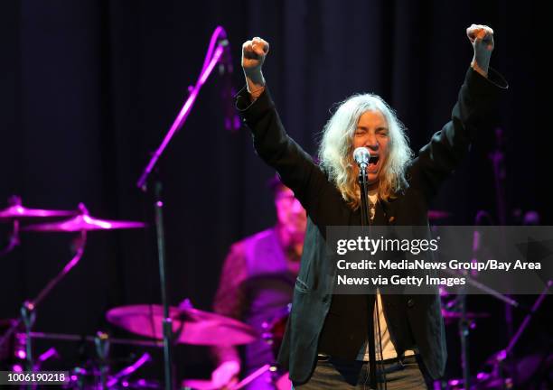 Patti Smith performs a sold-out show with her band at The Fillmore in San Francisco, Calif., on Wednesday, Jan. 21, 2015. Smith, also an artist and...