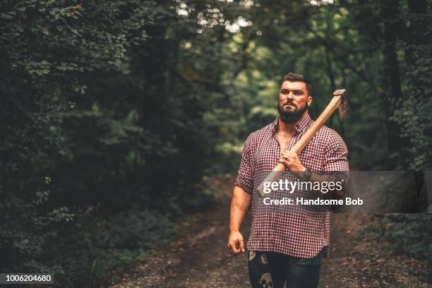 lumberjack - masculinity stock pictures, royalty-free photos & images