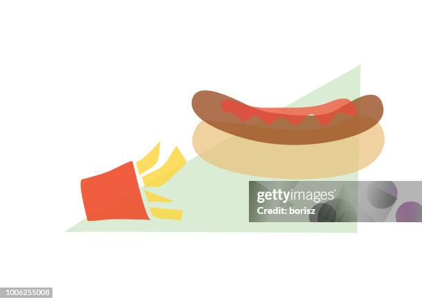 fast food - big cheeseburger stock illustrations