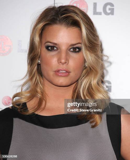 Jessica Simpson attends A Night Of Fashion & Technology With LG Mobile Phones Hosted By Victoria Beckham & Eva Longoria at Soho House on May 24, 2010...