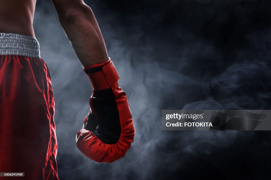 Umělecká fotografie Red boxing glove