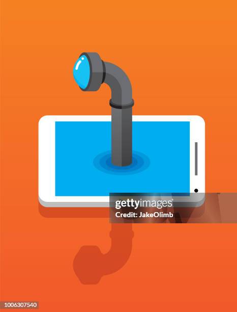 smartphone periscope - security camera screen stock illustrations