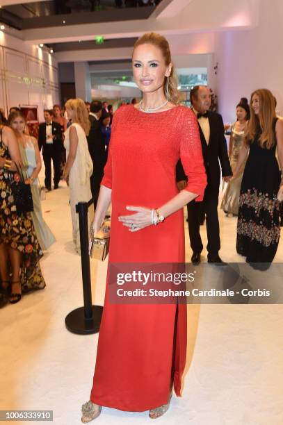 Adriana Karembeu attends the 70th Monaco Red Cross Ball Gala on July 27, 2018 in Monte-Carlo, Monaco.