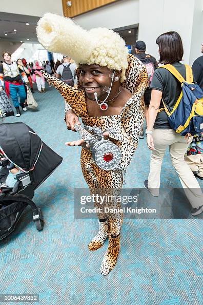 Ruby Rhod Wig A fan dressed as Ruby Rhod from the movie The Fifth Element attends ...