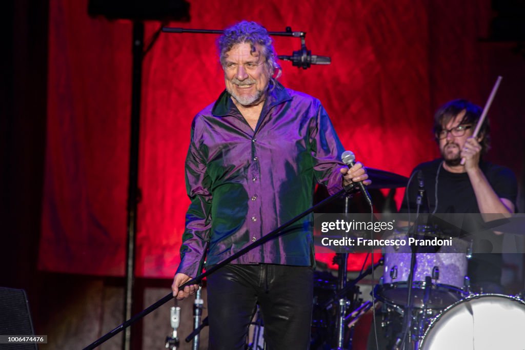 Robert Plant Performs In Milan