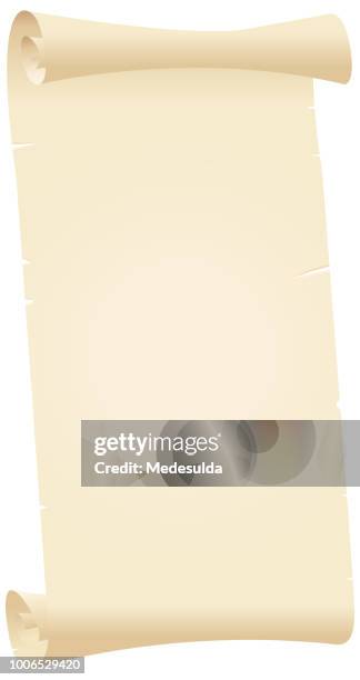 old paper sheet scroll - grunge parchment stock illustrations