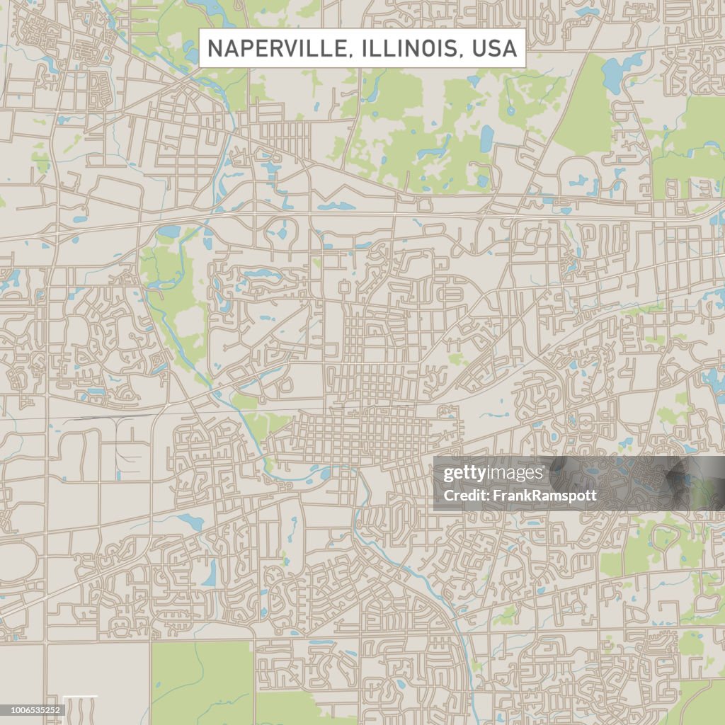Naperville Illinois US City Street Map