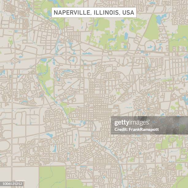 Naperville Illinois US City Street Map