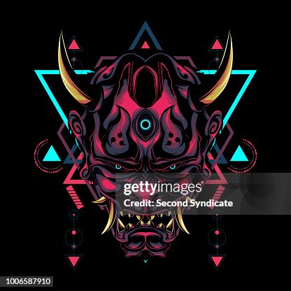 惡魔面具例證 惡魔面具例證
