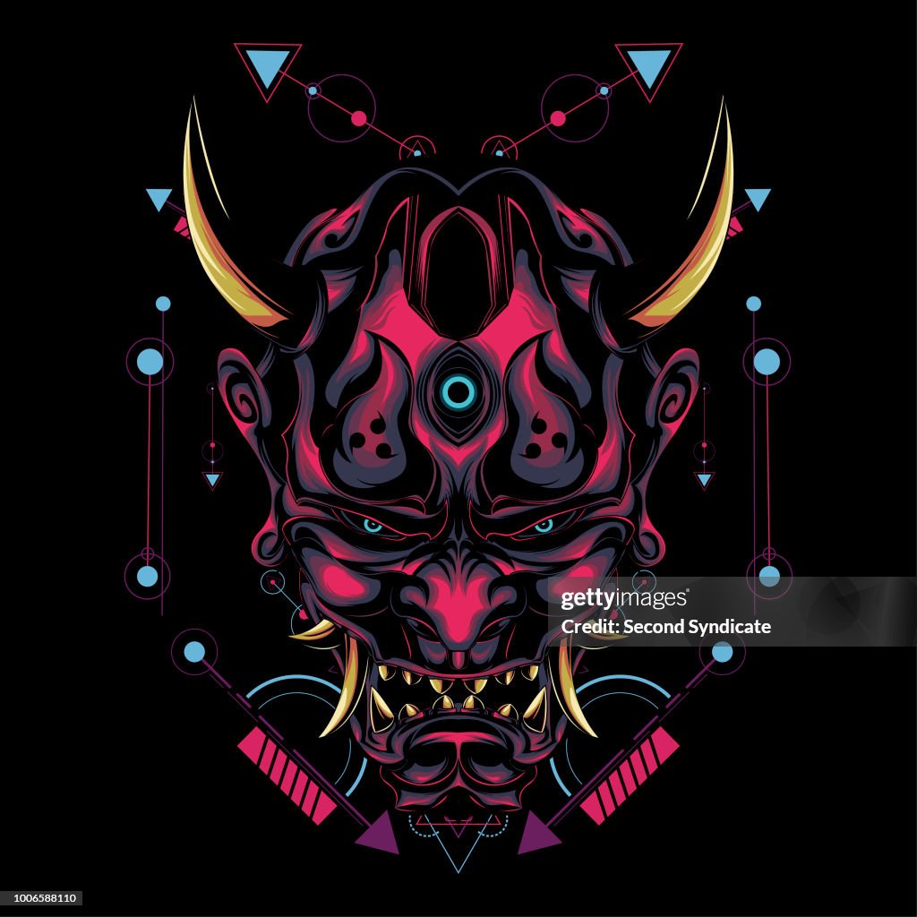 Devil mask illustration