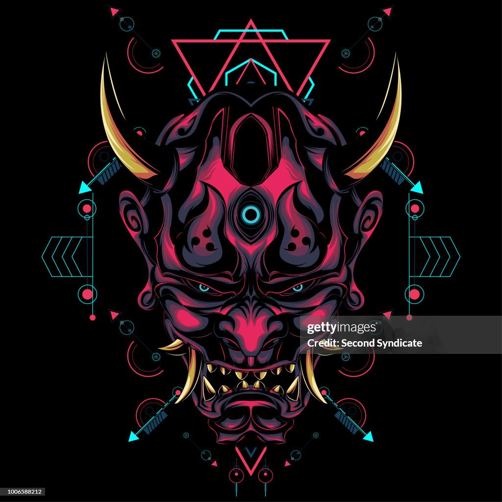 Devil mask illustration