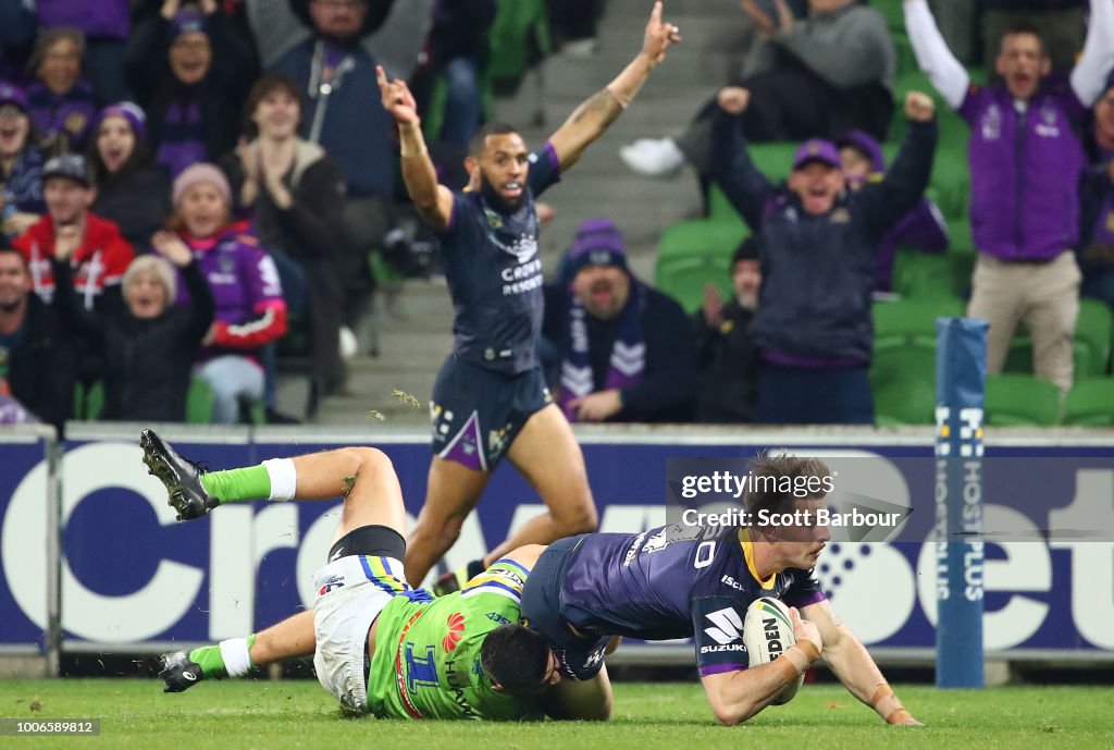 NRL Rd 20 - Storm v Raiders