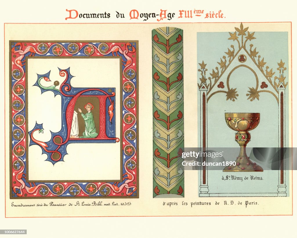 Examples Of Medieval Decorative Art From Illuminated Manuscripts 13th ...